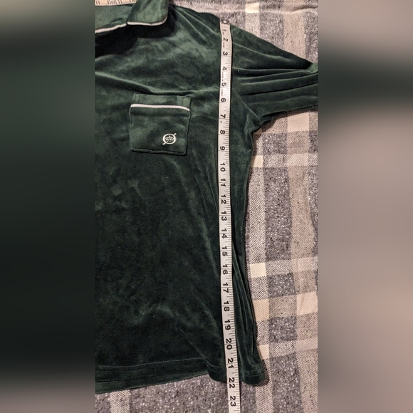 Born Emerald Green Cozy Festive Christmas Pajamas Set sz M - Picture 4 of 11